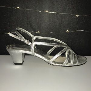 Ros Hommerson “Layla” Women’s silver heels